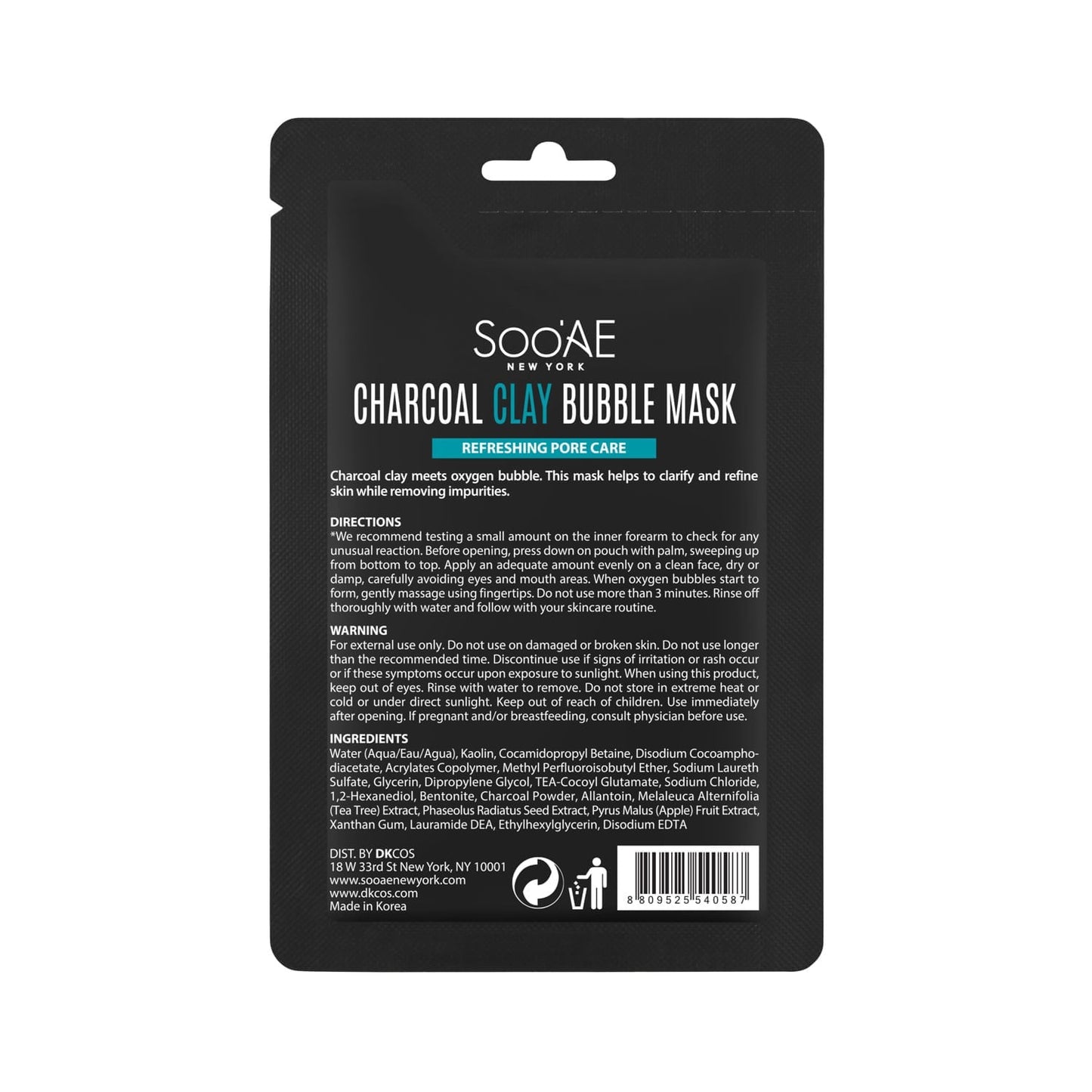 Clay Exfoliating Bubble Mask Charcoal 10g