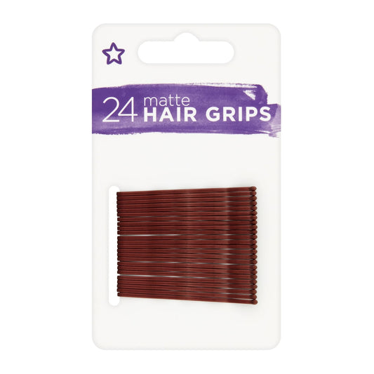 Soft Touch Bobby Hair Pins 24pcs Brown