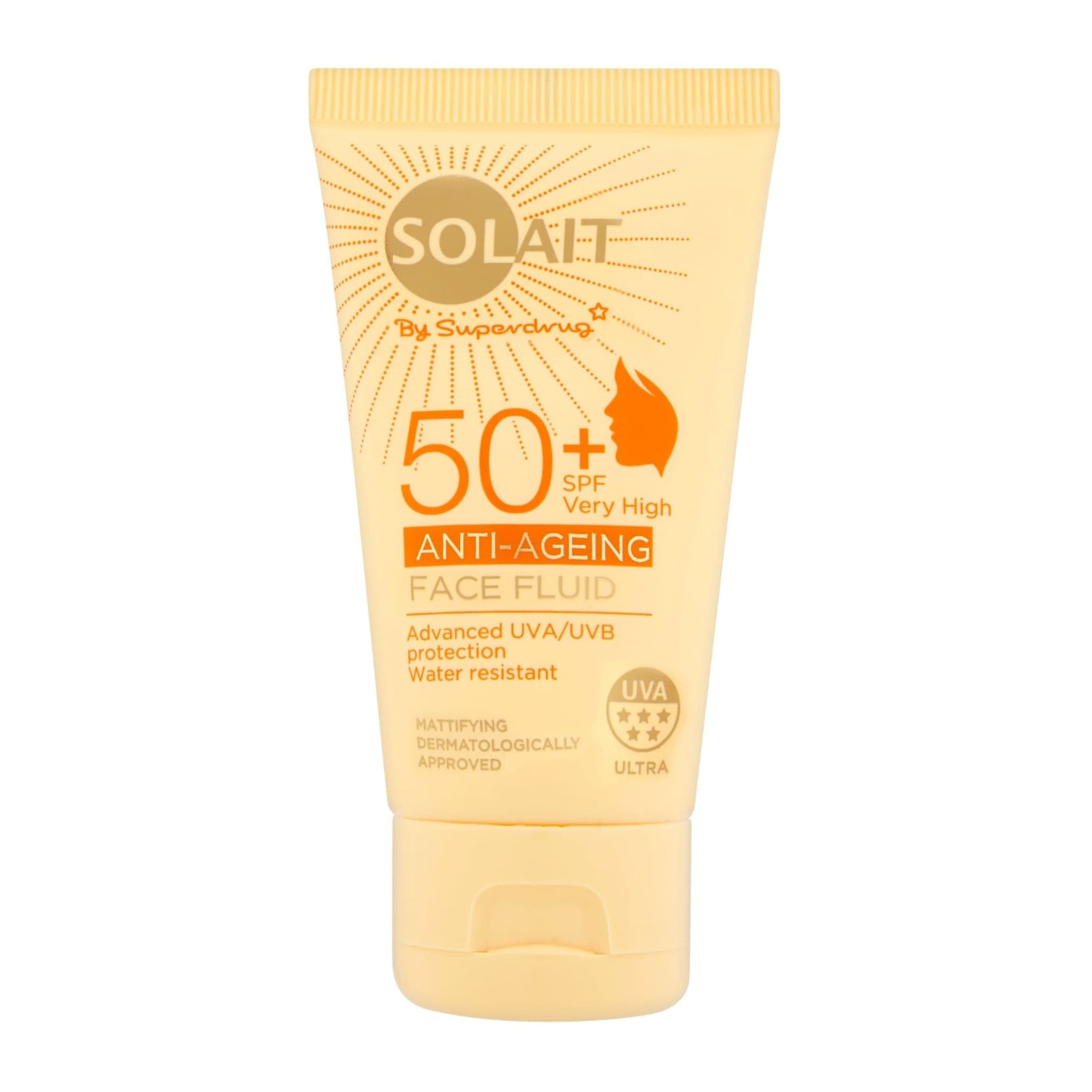 Superdrug Solait Anti-Ageing Hydrating Face Fluid Sun Cream SPF50+ 50ml 50ml