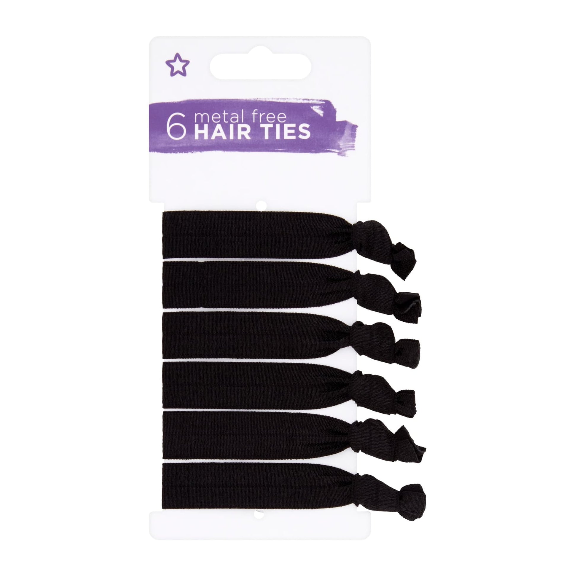 Flat Hair Ties Black