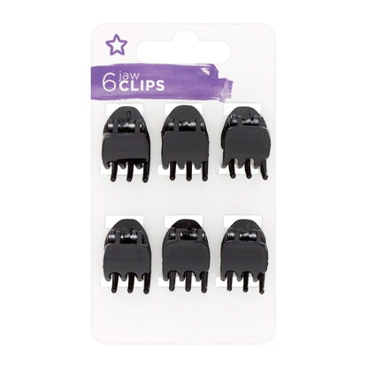 Jaw Hair Clips 6pcs Black