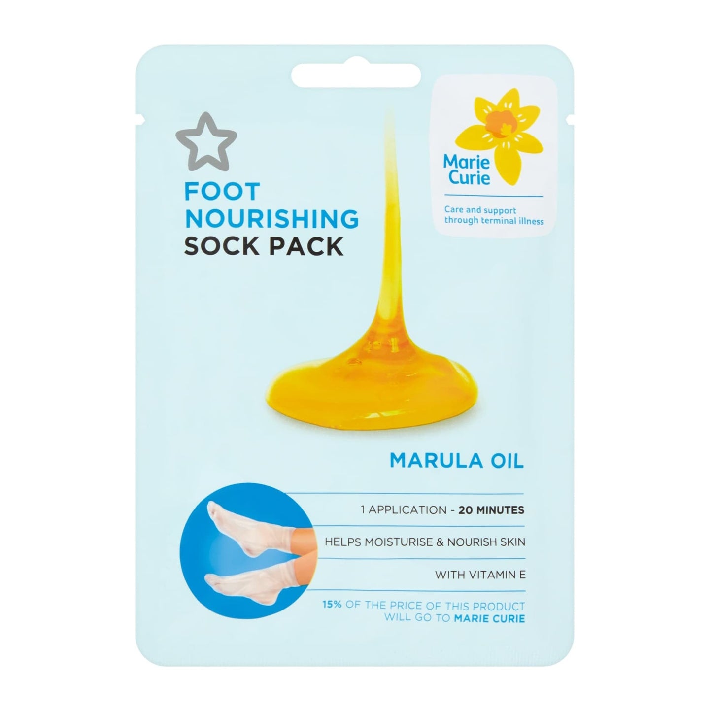 Superdrug Nourishing Foot Sock Pack Mask Marula Oil 1pair 1 pair