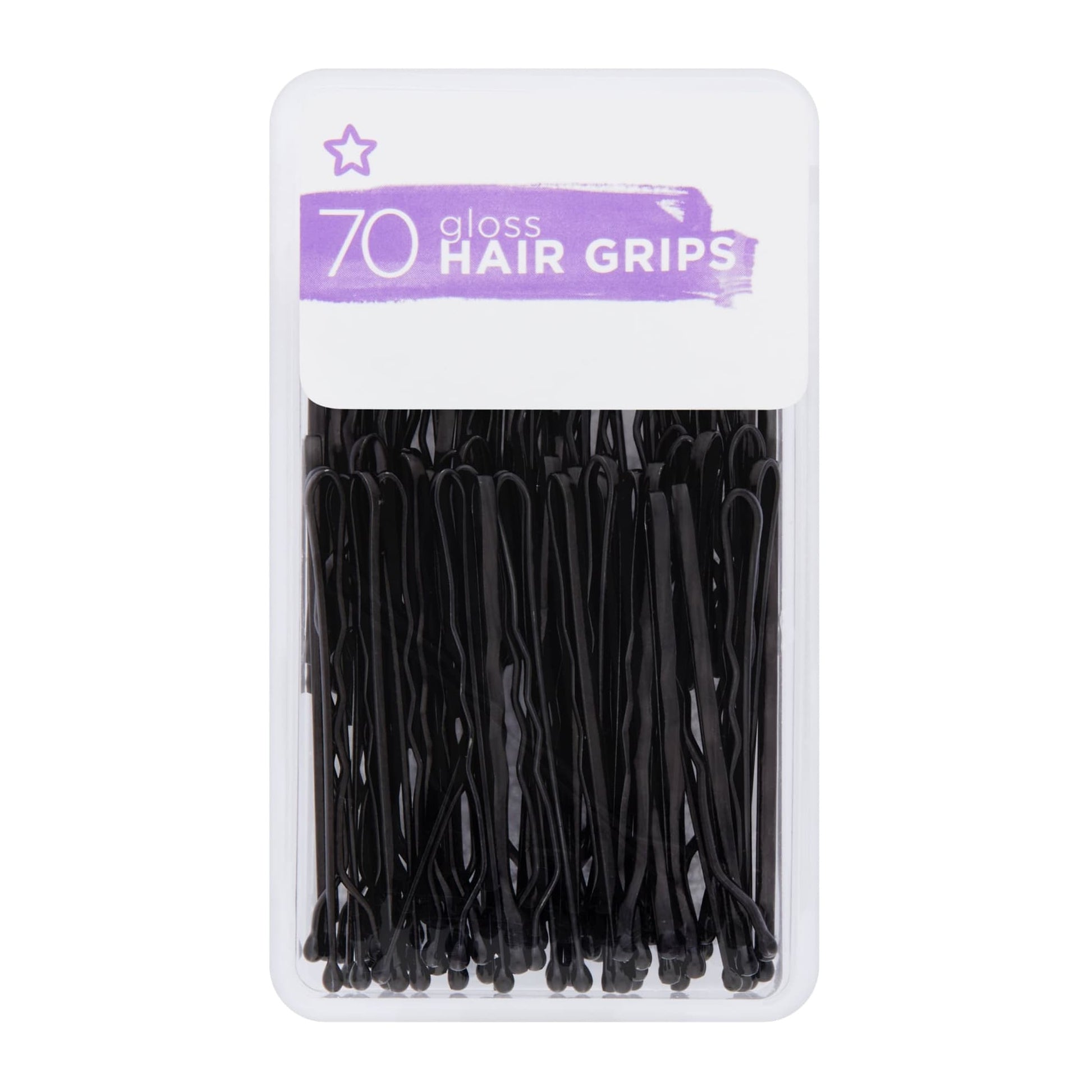 Gloss Bobby Hair Pins Black |70pcs