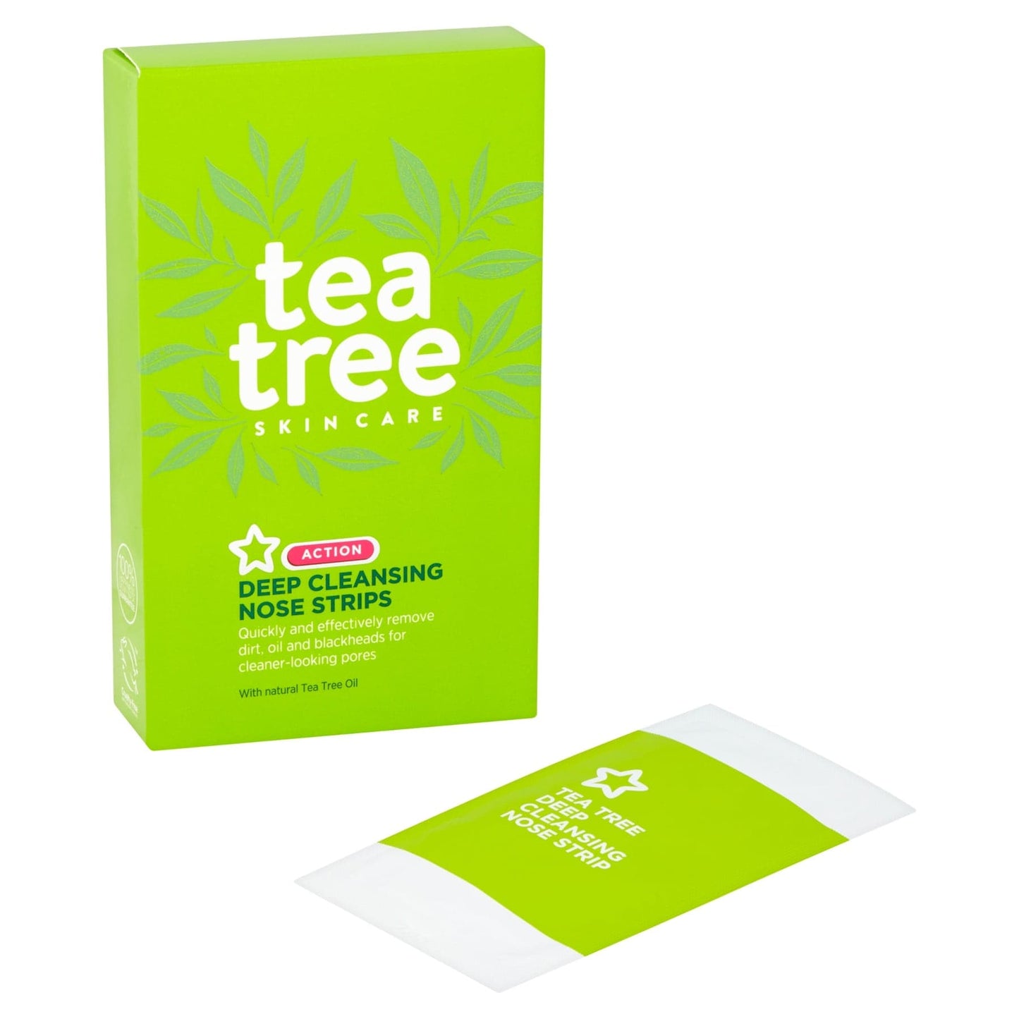 Superdrug Deep Cleansing Nose Strips Tea Tree 6pcs 6pcs