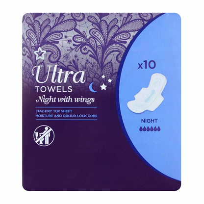 Ultra Sanitary Napkins Night With Wings 20pcs