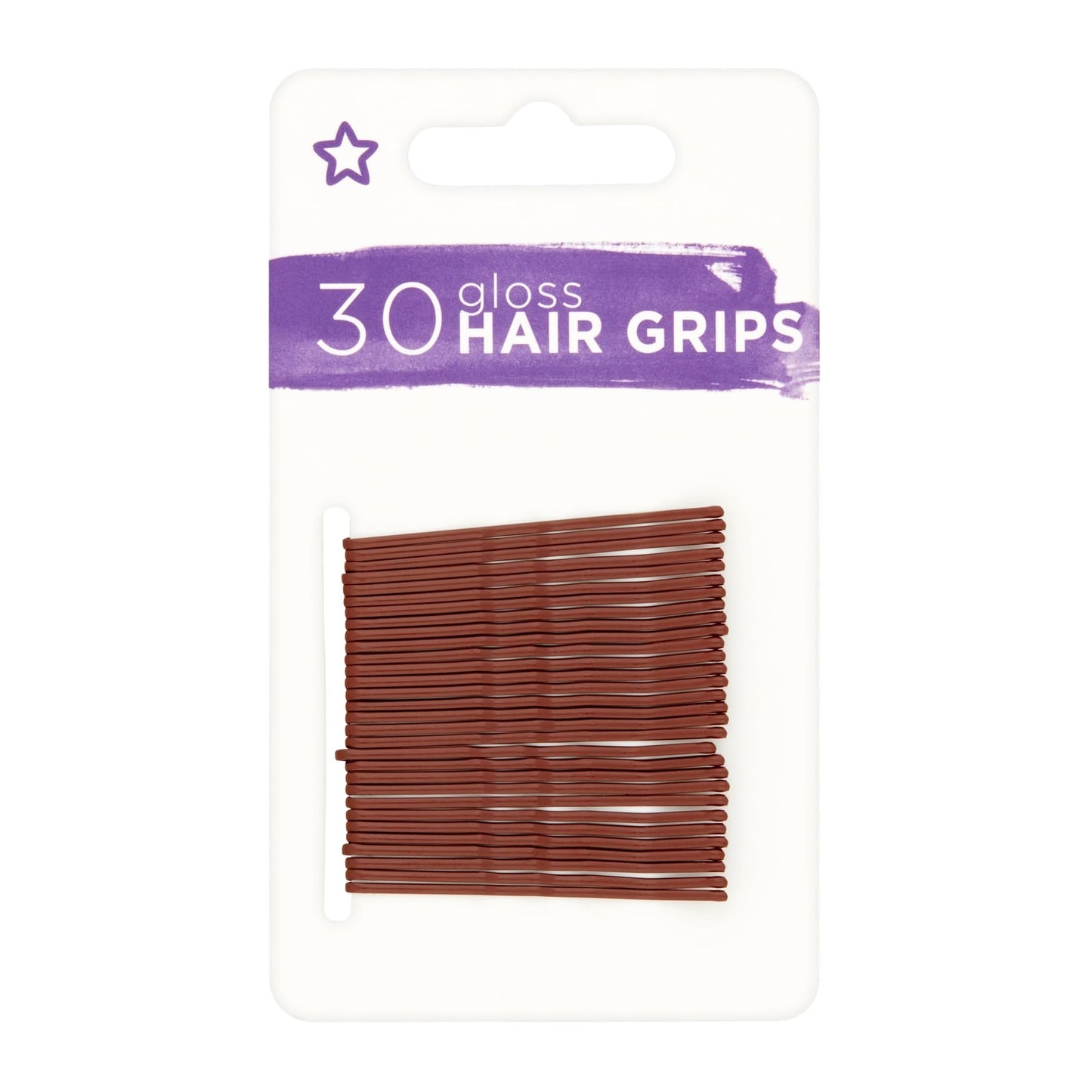 Gloss Bobby Hair Pins Brown|30pcs