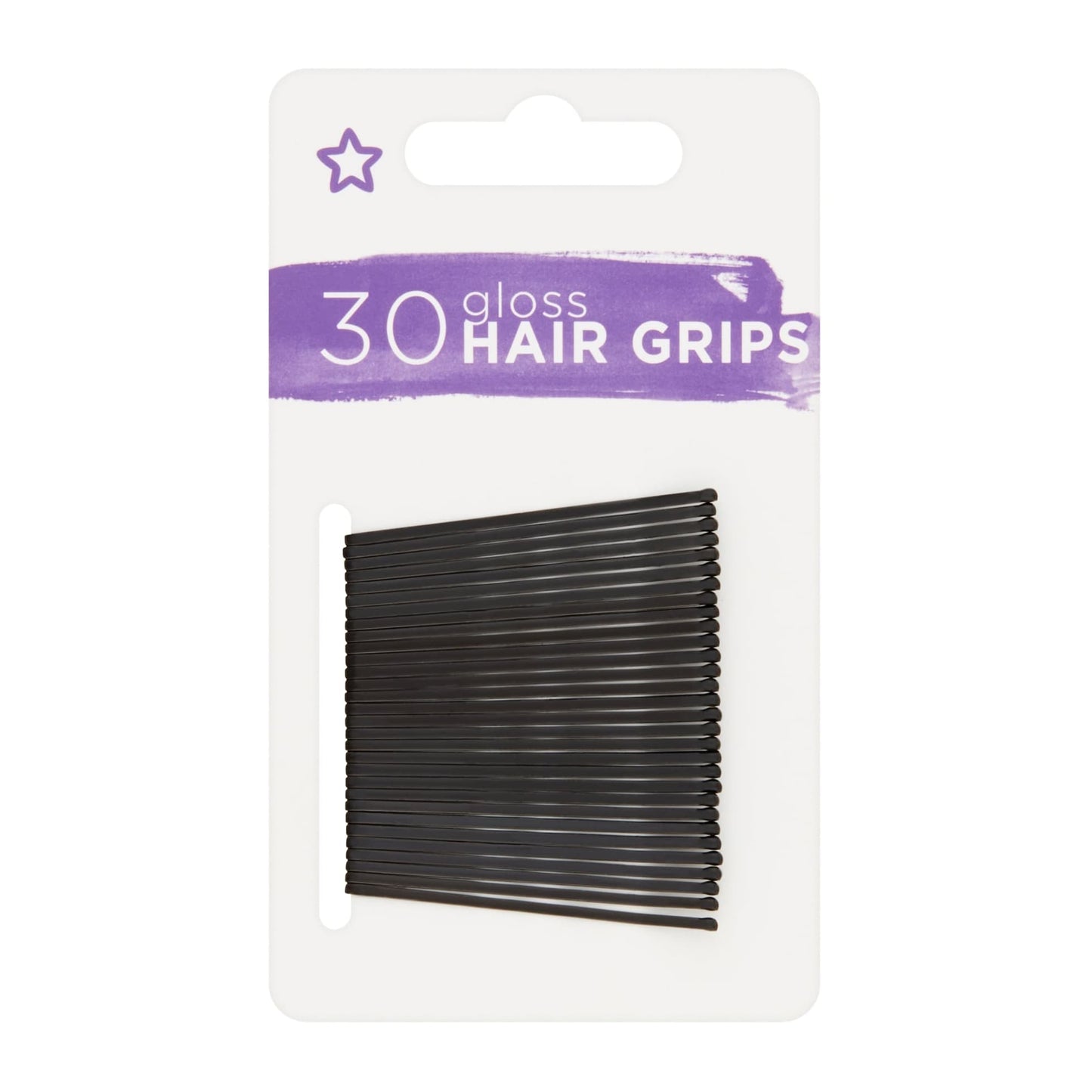 Gloss Bobby Hair Pins Black |30pcs