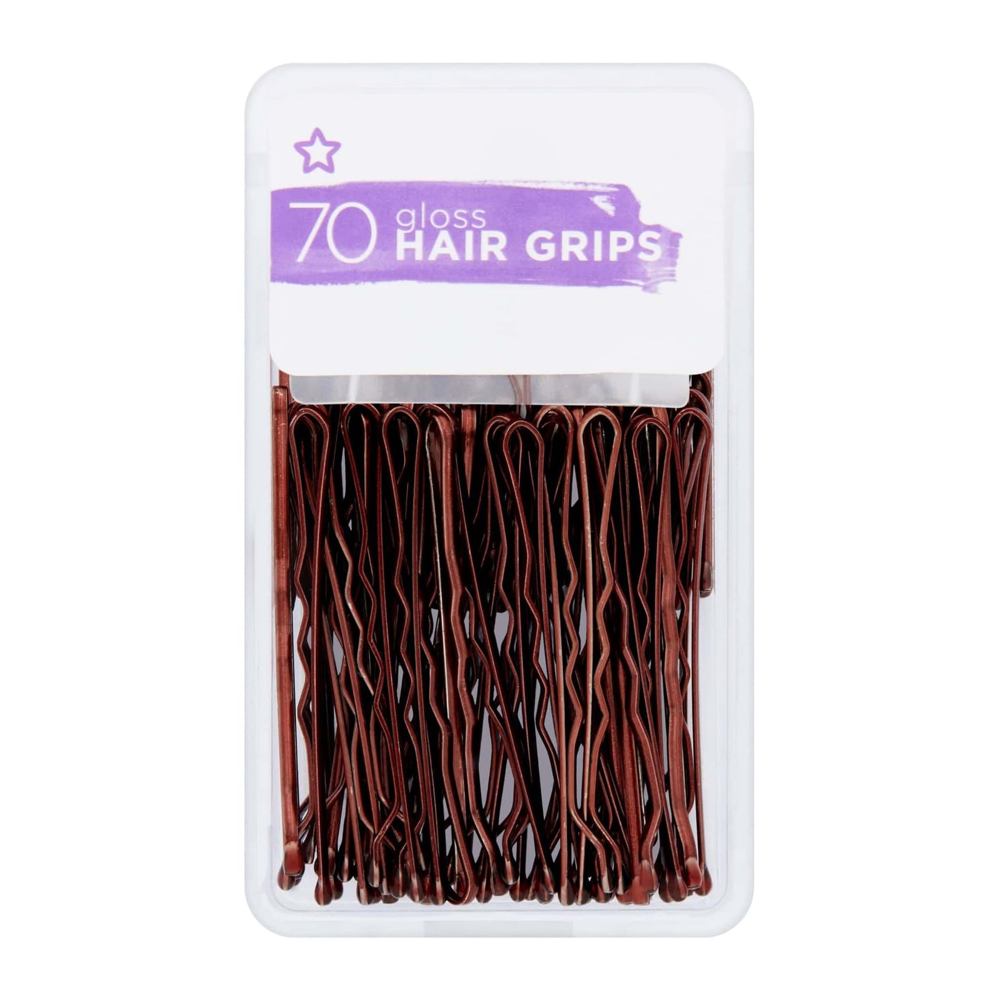 Gloss Bobby Hair Pins Brown|70pcs