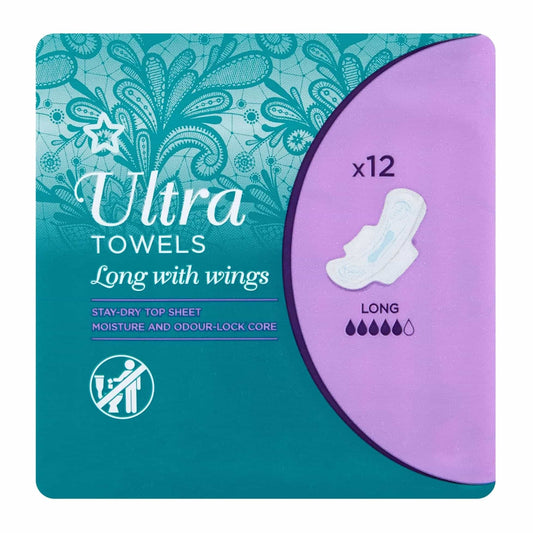 Ultra Sanitary Napkins Long With Wings 12pcs