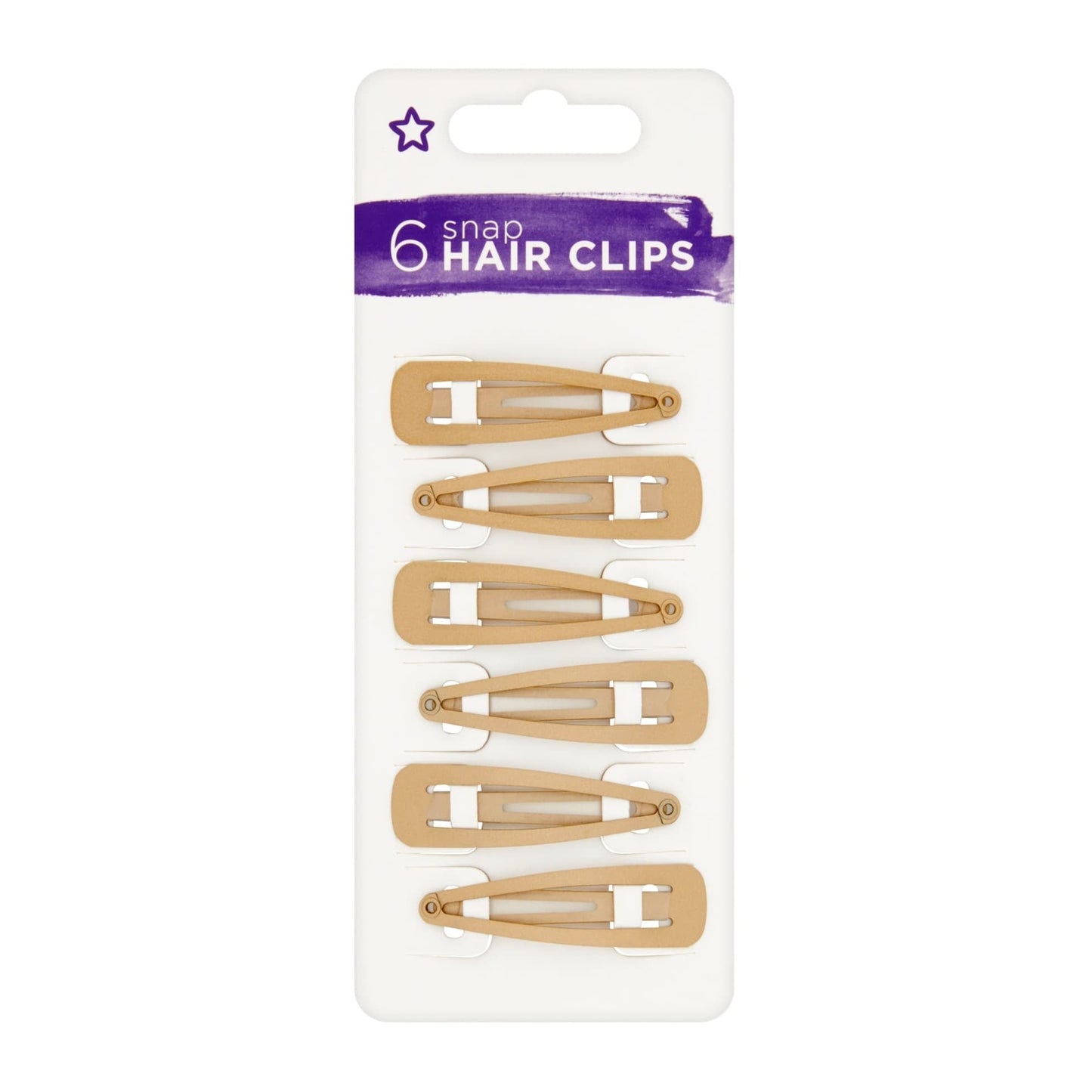 Superdrug Snap Hair Clips 6pcs Blonde