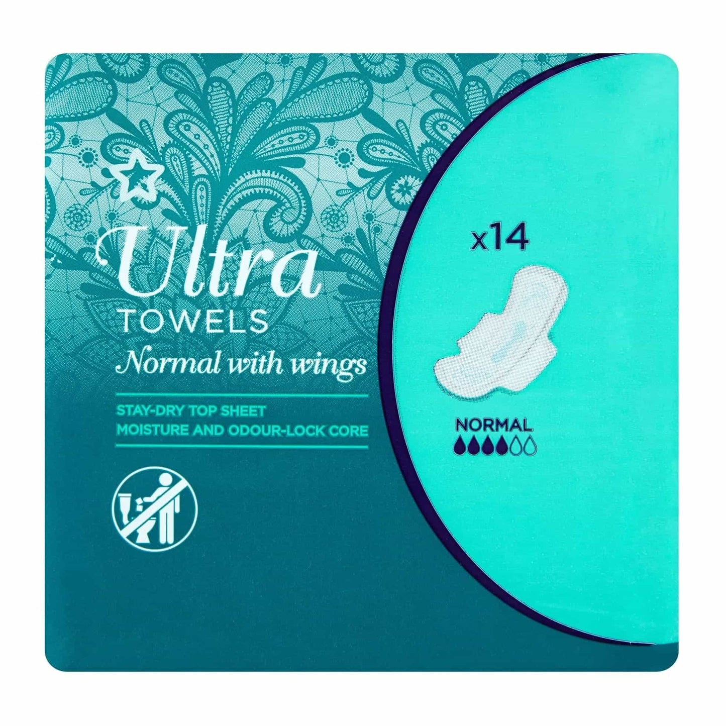 Ultra Sanitary Napkins Normal With Wings 14pcs