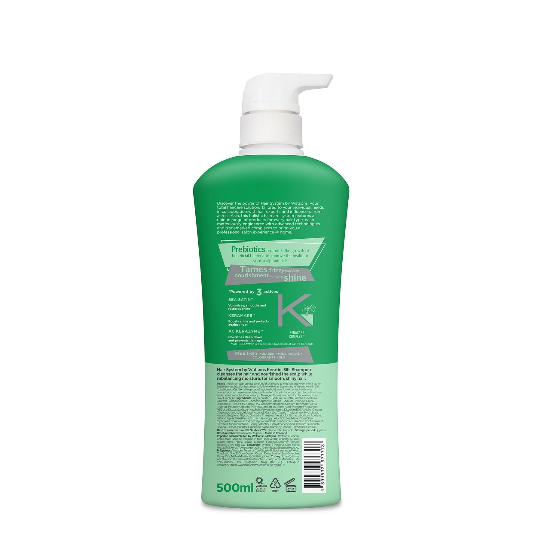 Hair Systems by Watsons Keratin Silk Shampoo  500ml 500ml