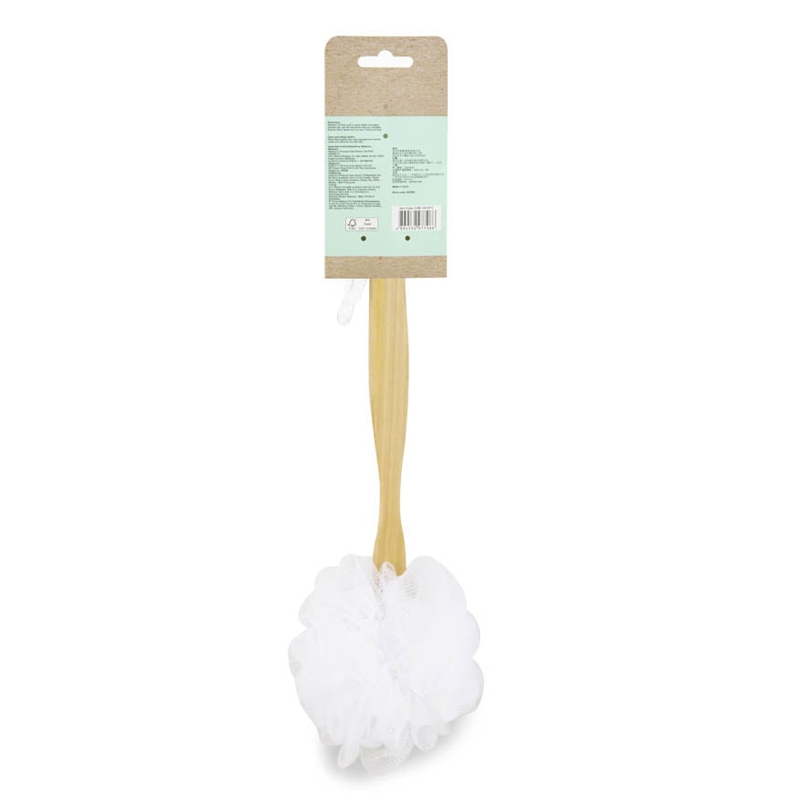 Nylon Sponge Back Brush 1pc White