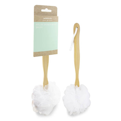 Nylon Sponge Back Brush 1pc White