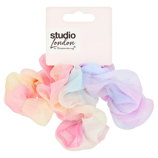 Studio London Pastel Tie Dye Scrunchies 3pcs 3pcs