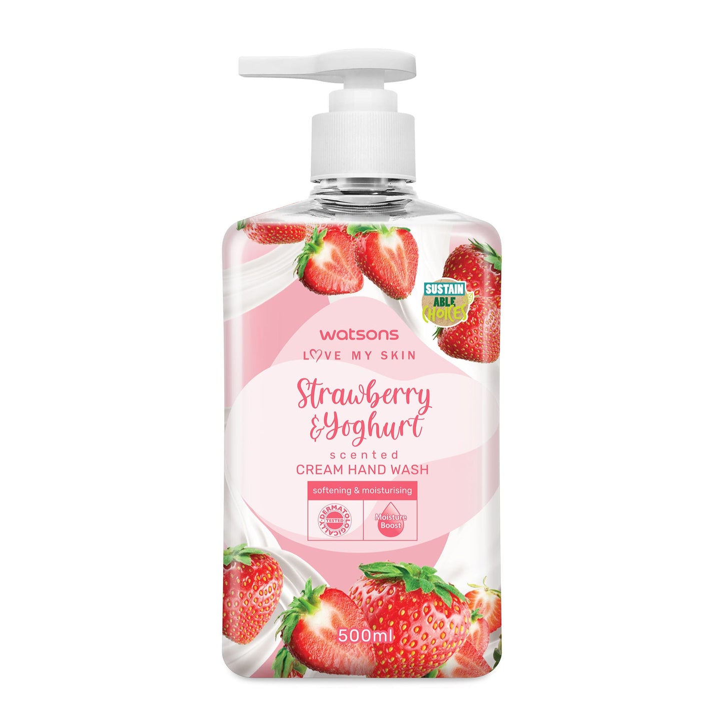 Strawberry & Yoghurt Scented Cream Hand Wash 500ml 500ml