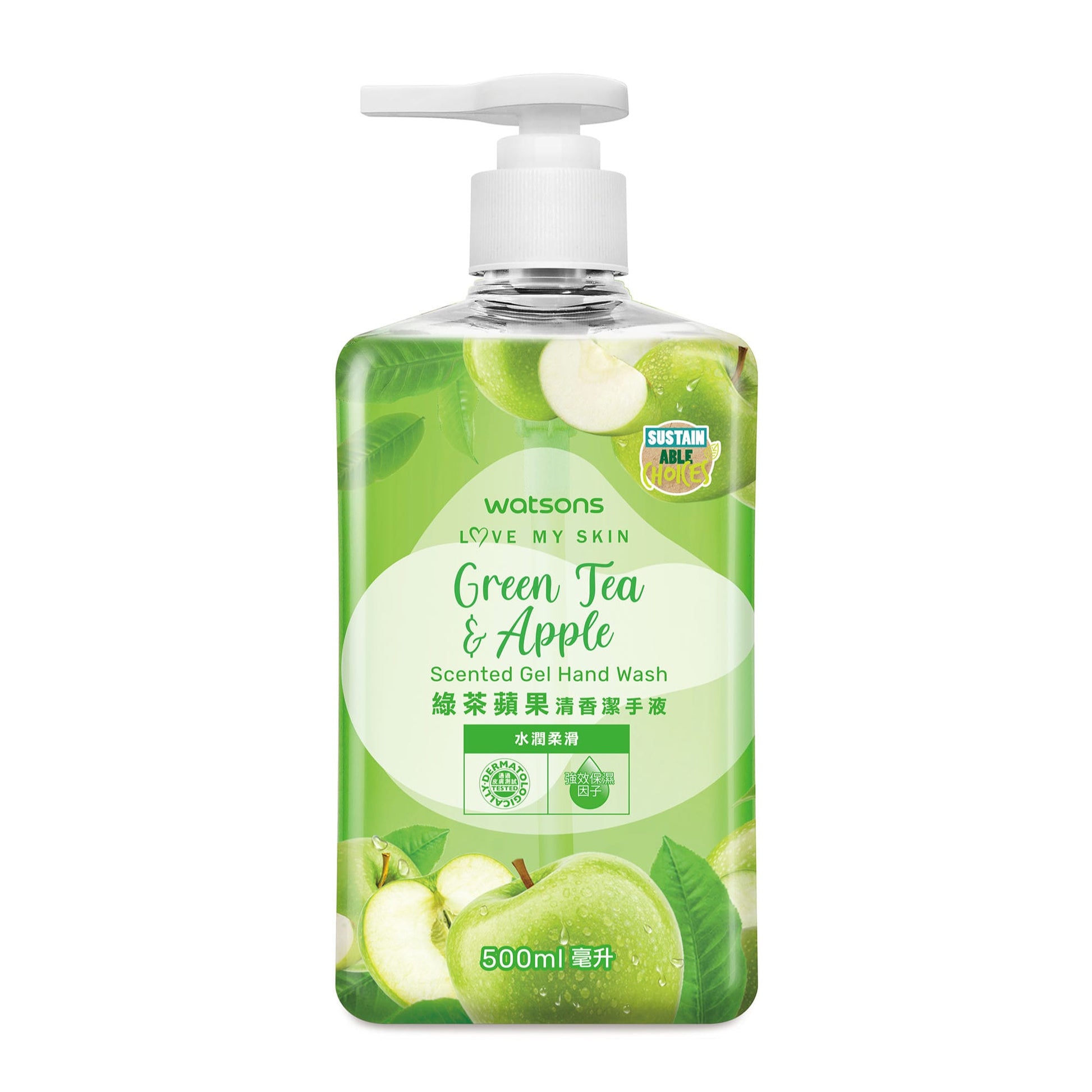 Green Tea & Apple Scented Gel Hand Wash 500ml 500ml