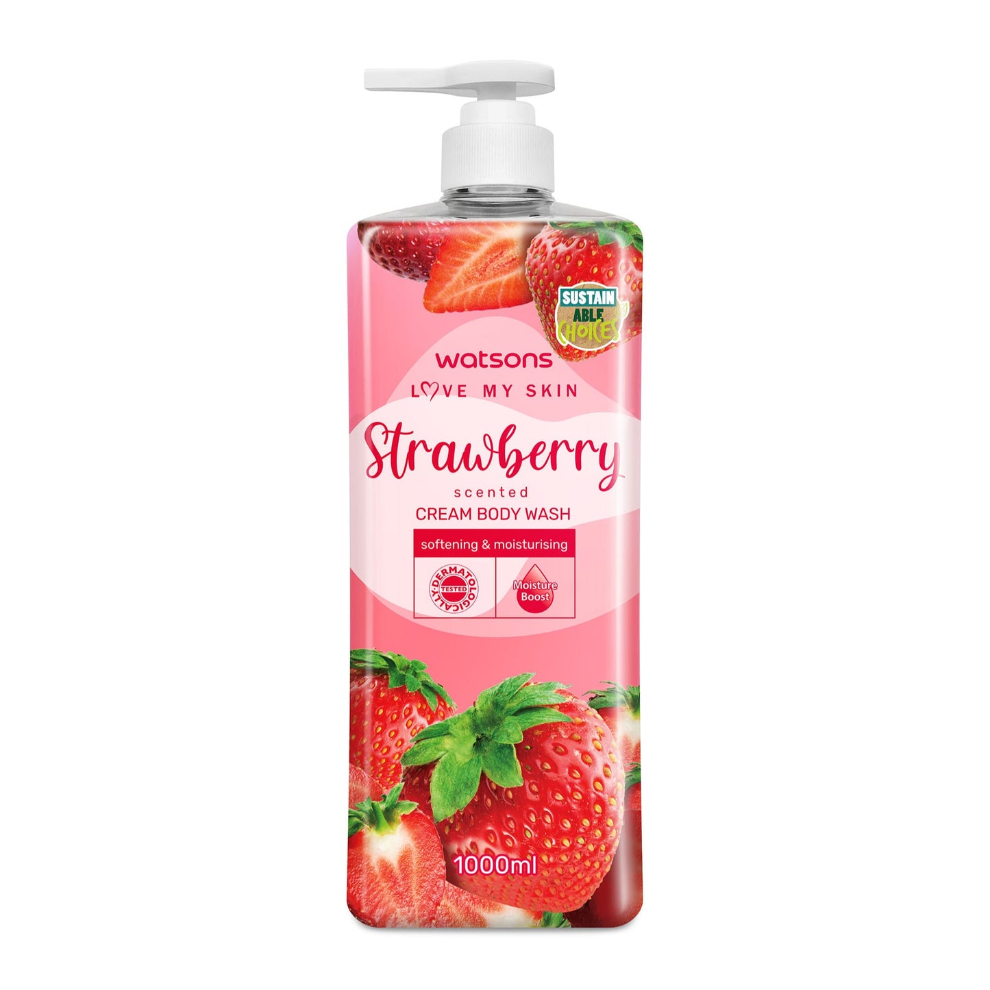 Strawberry Scented Cream Body Wash 1000ml 1000ml