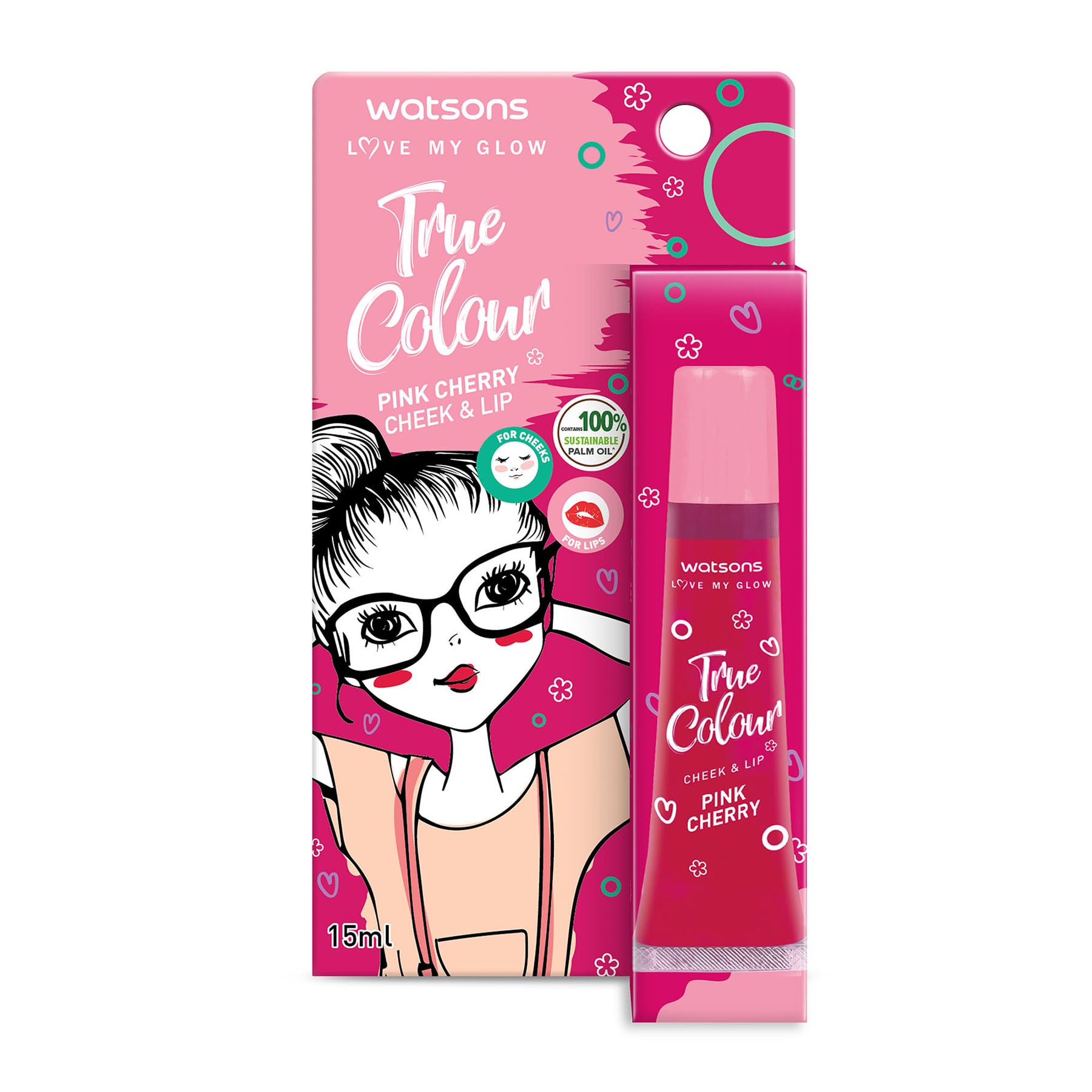 Love My Glow True Colour Cheek & Lip Tint 15ml Pink Cherry|15ml