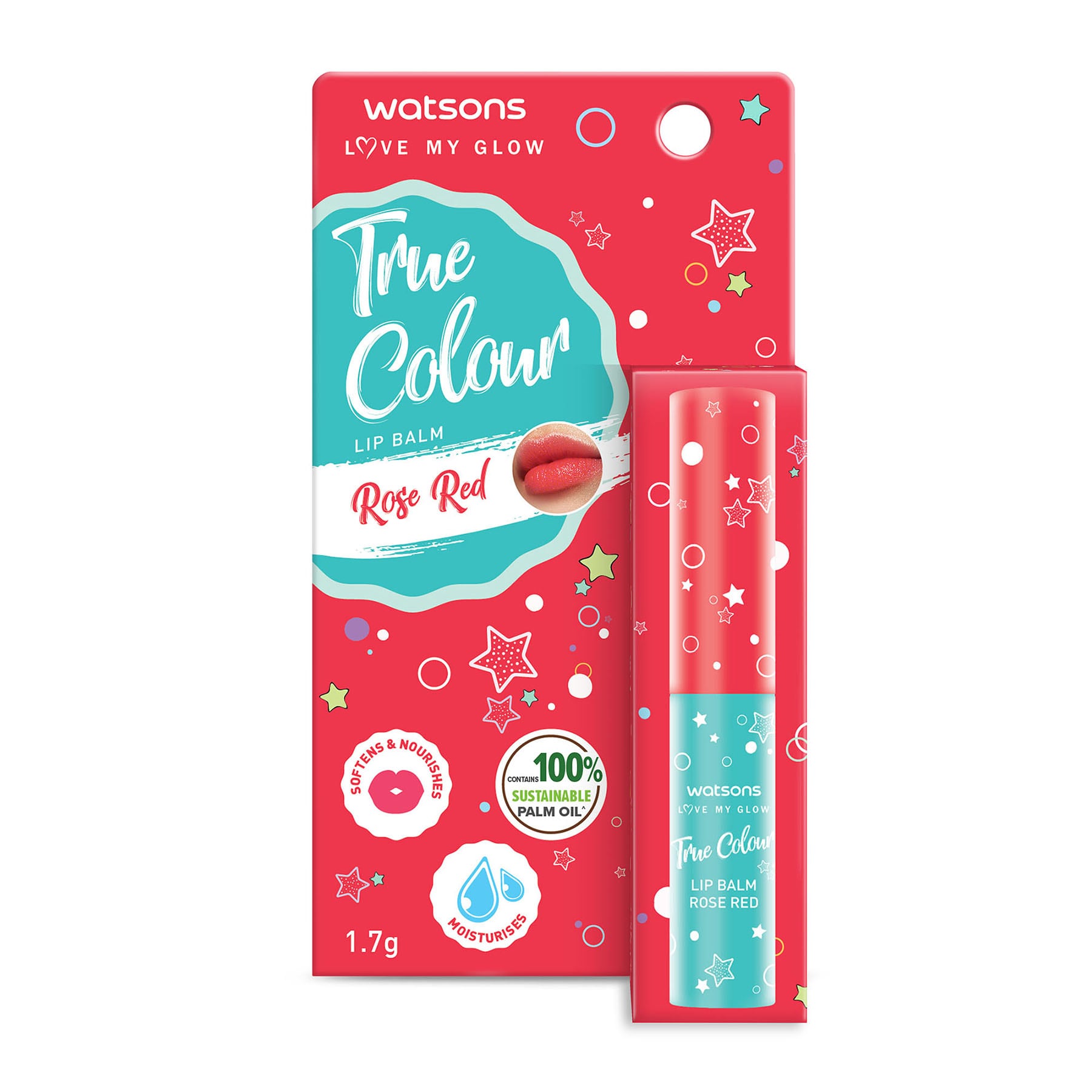 Love My Glow True Colour Lip Balm 1.7g Rose Red|1.7g