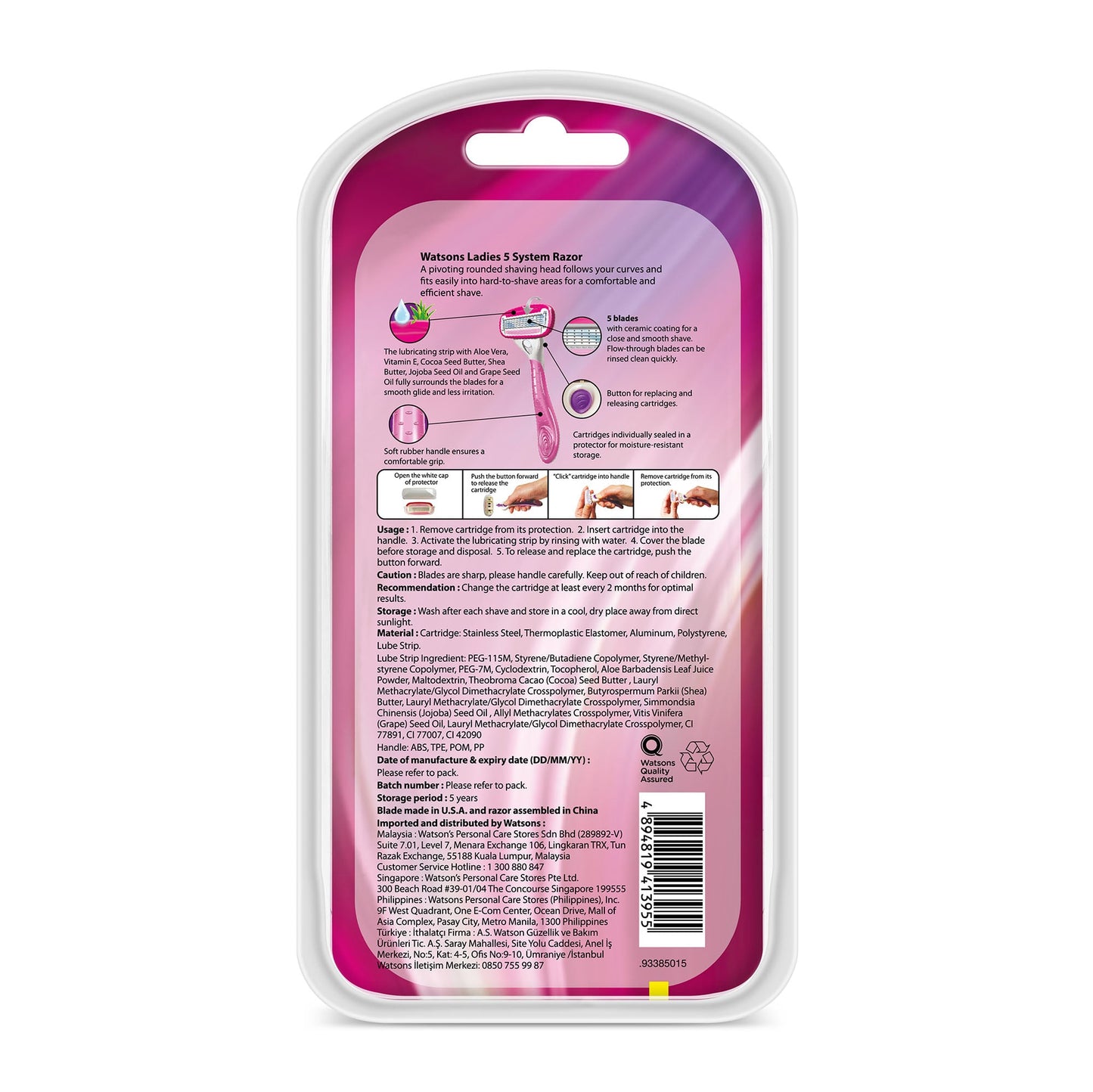 Watsons Ladies 5-Blade System Razor