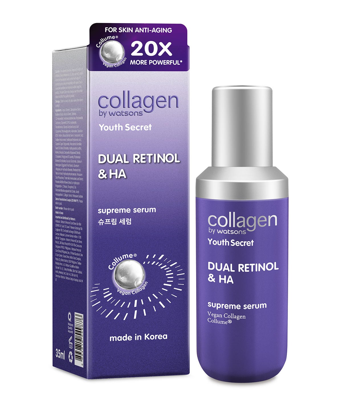 Collagen By Watsons Youth Secret Dual Retinol & HA Supreme Serum 35ml 35ml