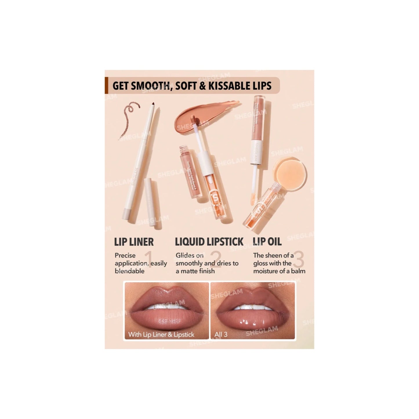 Sheglam Soft 90'S Glam Lip Liner And Lip Duo Set