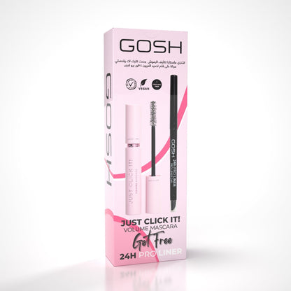 Gosh Volume Mascara 001 Extreme Black + Free 24h Pro Liner 002 Carbon Black