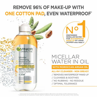 SkinActive Argan Oil-Infused Cleansing Micellar Water 400ml