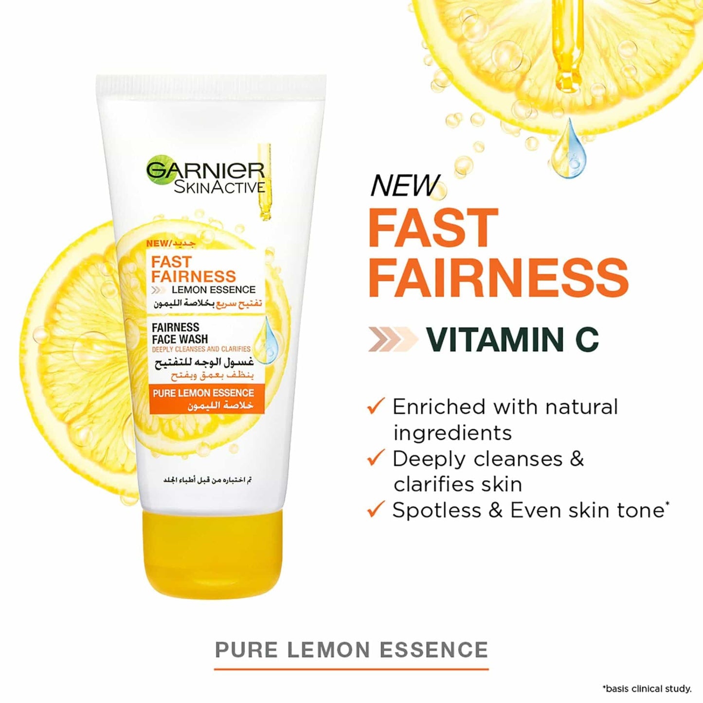 SkinActive Fast Fairness Face Wash Lemon Essence 100ml