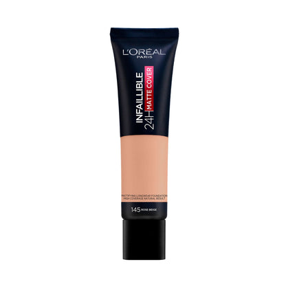 Infallible Matte Cover Foundation Matte Finish 30ml 145 Rose Beige|30ml