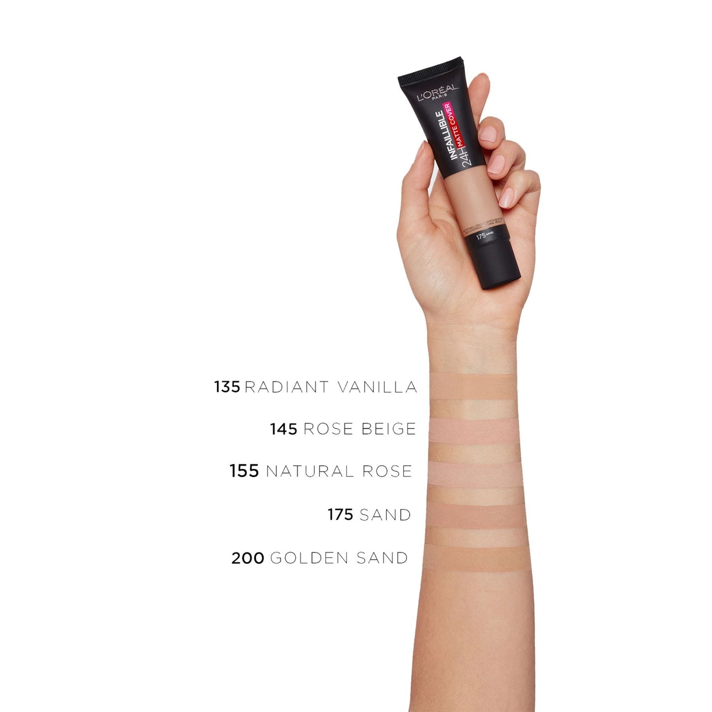 Infallible Matte Cover Foundation Matte Finish 30ml 145 Rose Beige|30ml