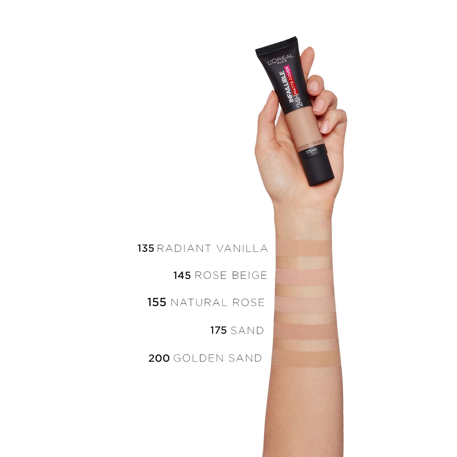 Infallible Matte Cover Foundation Matte Finish 30ml 145 Rose Beige|30ml