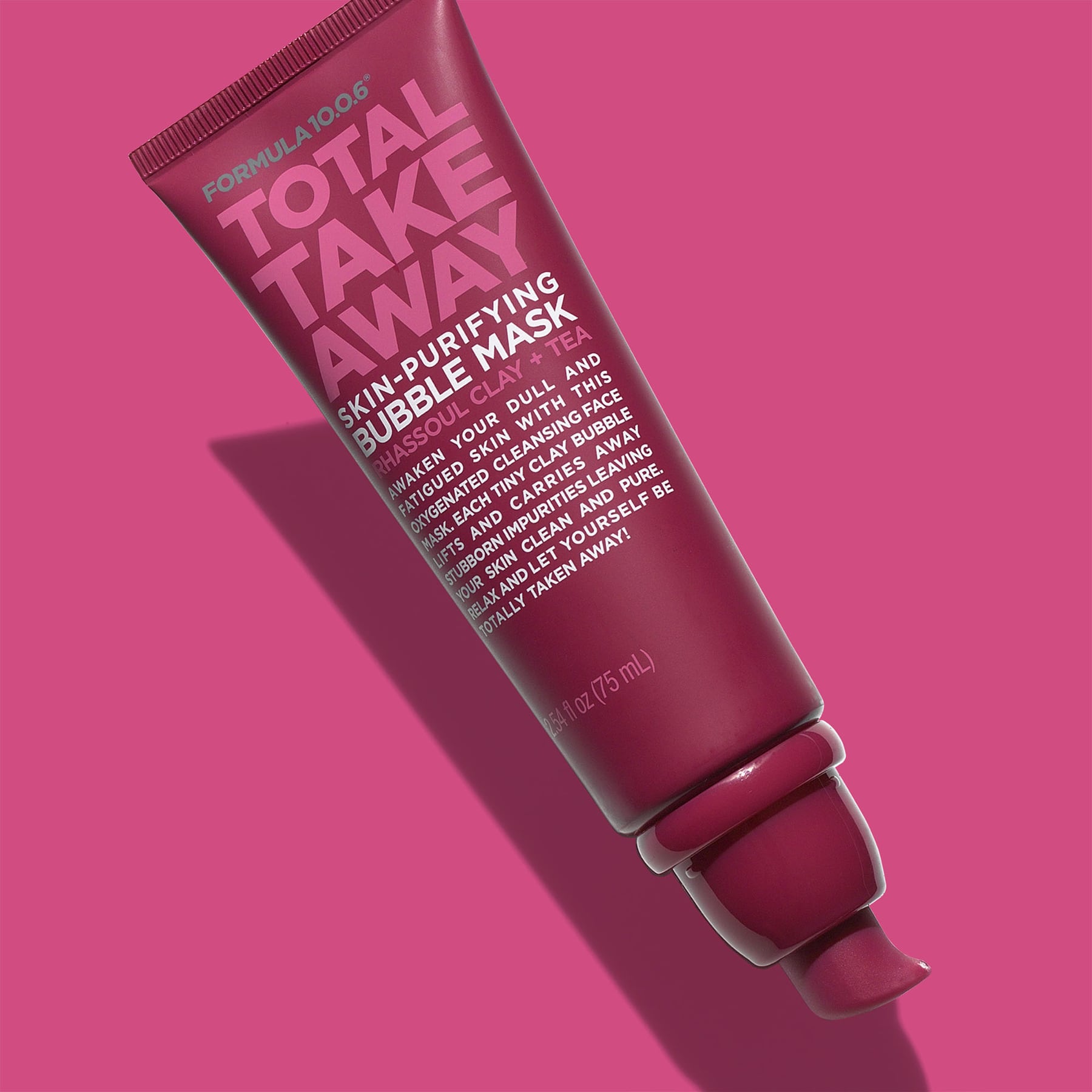 Total Take Away Skin-Purifying Bubble Clay Mask Rhassoul Clay + Tea 75ml Pink|75ml