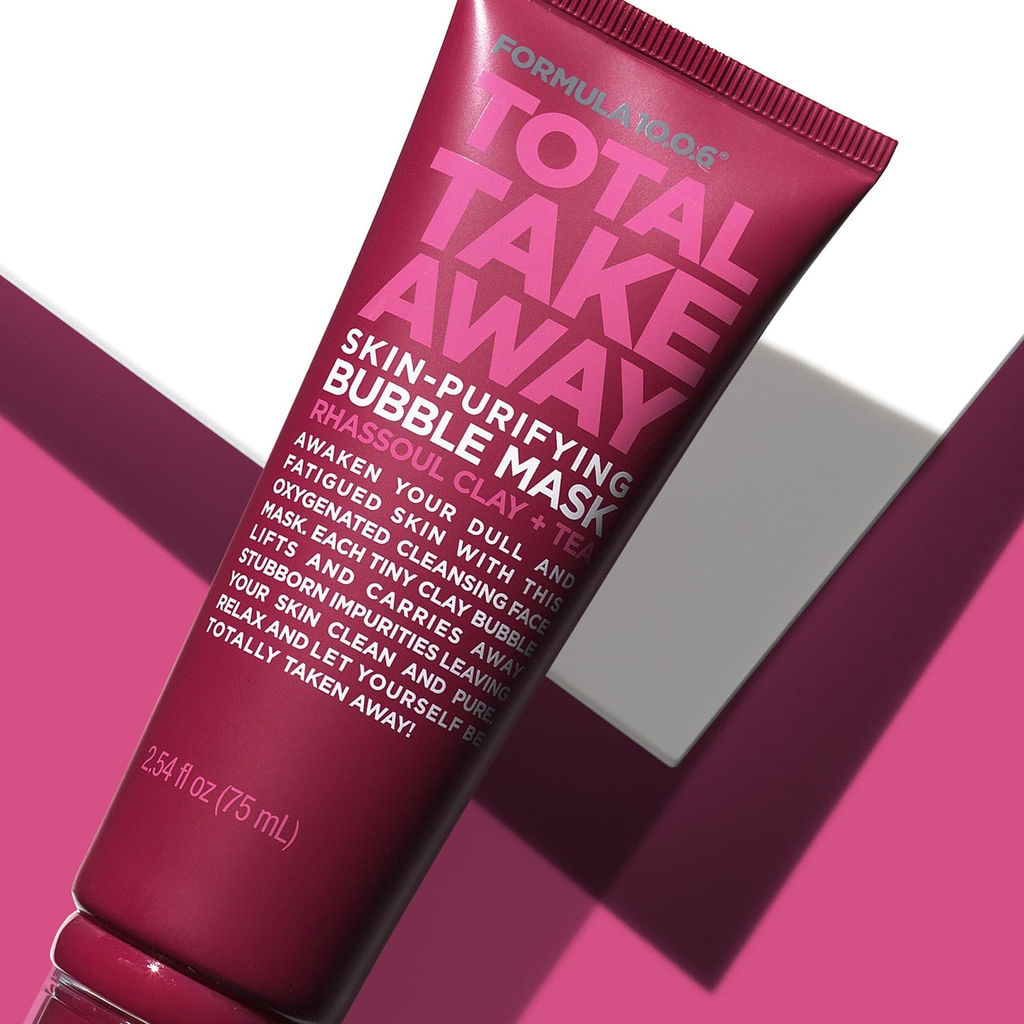 Total Take Away Skin-Purifying Bubble Clay Mask Rhassoul Clay + Tea 75ml Pink|75ml