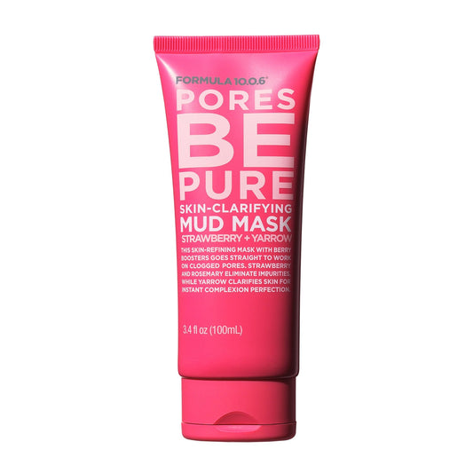 Pores Be Pure Skin-Clarifying Mud Mask Strawberry + Yarrow 100ml Pink |100ml