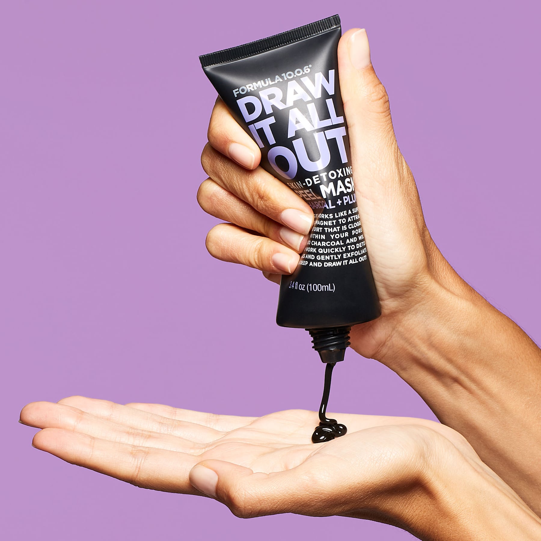 Draw It All Out Skin-Detoxing Peel-Off Mask Charcoal + Plum 100ml Black|100ml