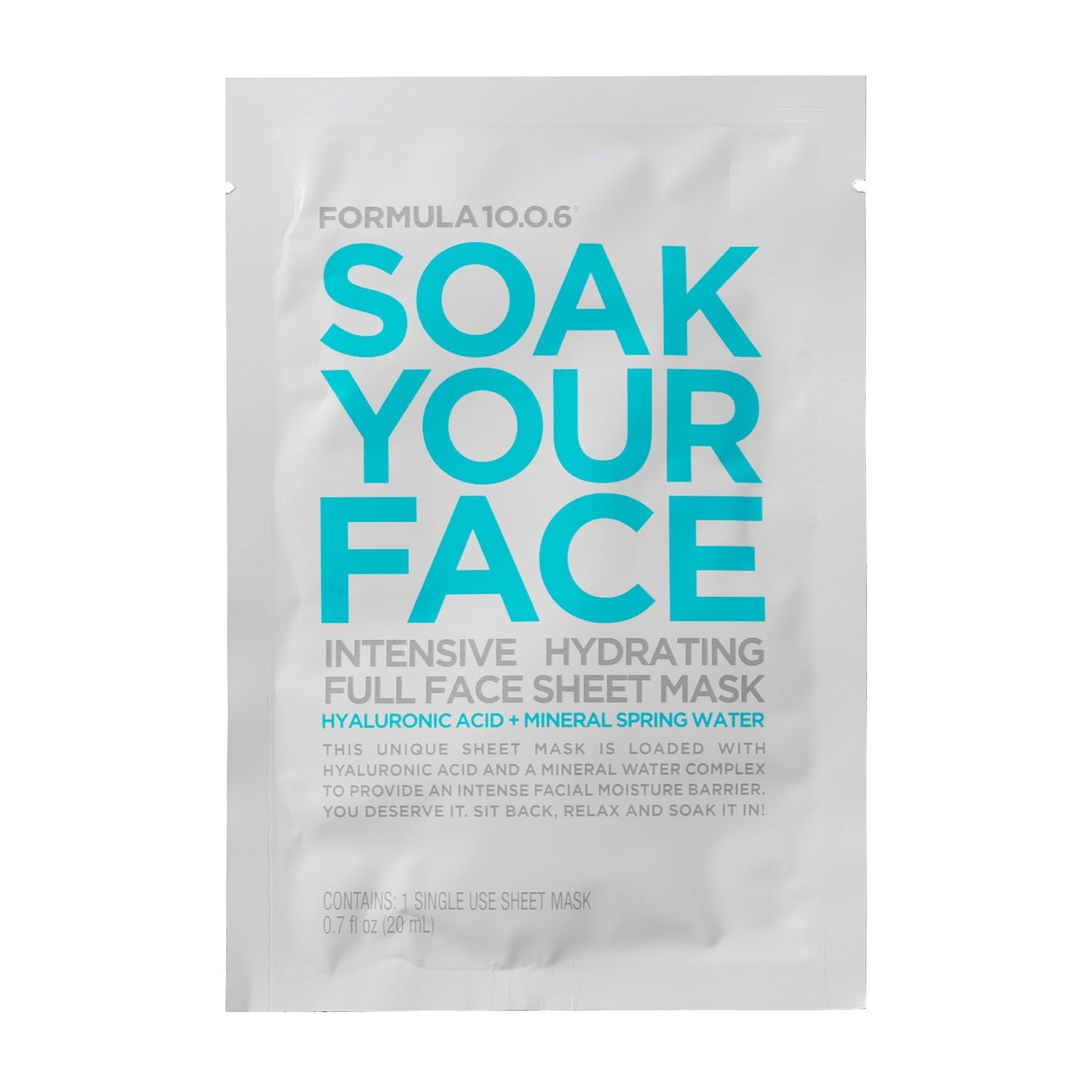 Soak Your Face Intensive Hydrating Sheet Mask 1pc White|3 count