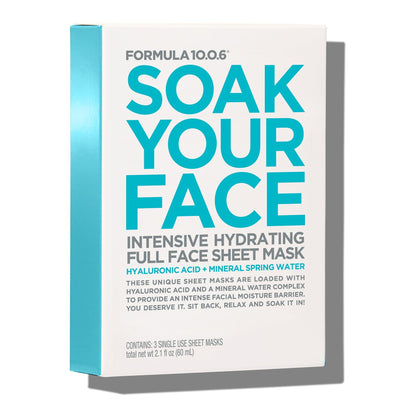 Soak Your Face Intensive Hydrating Sheet Mask 1pc White|3 count