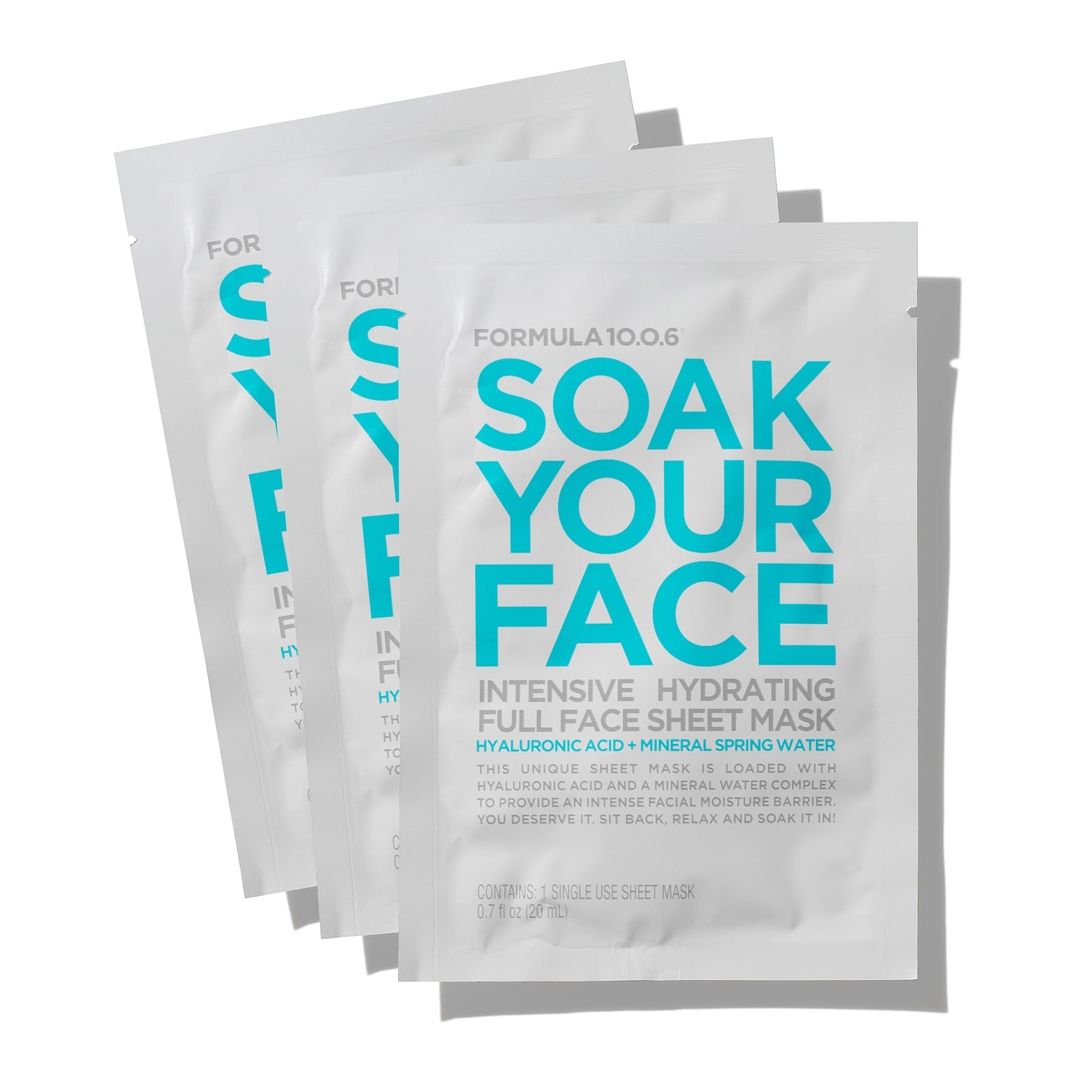 Soak Your Face Intensive Hydrating Sheet Mask 1pc White|3 count