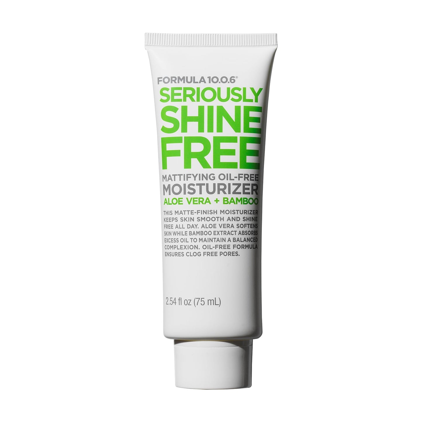 Seriously Shine Free Mattifying Oil-Free Moisturiser Face Cream Aloe Vera + Bamboo 75ml White|75ml