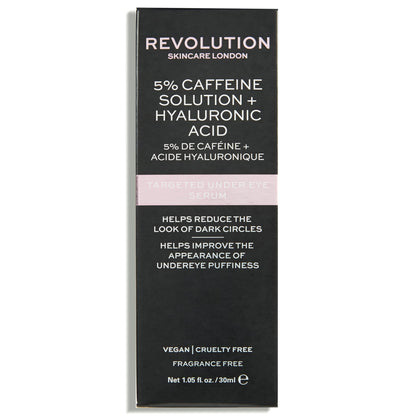 Targeted Under Eye Serum 5% Caffeine Solution + Hyaluronic Acid 30ml 30ml