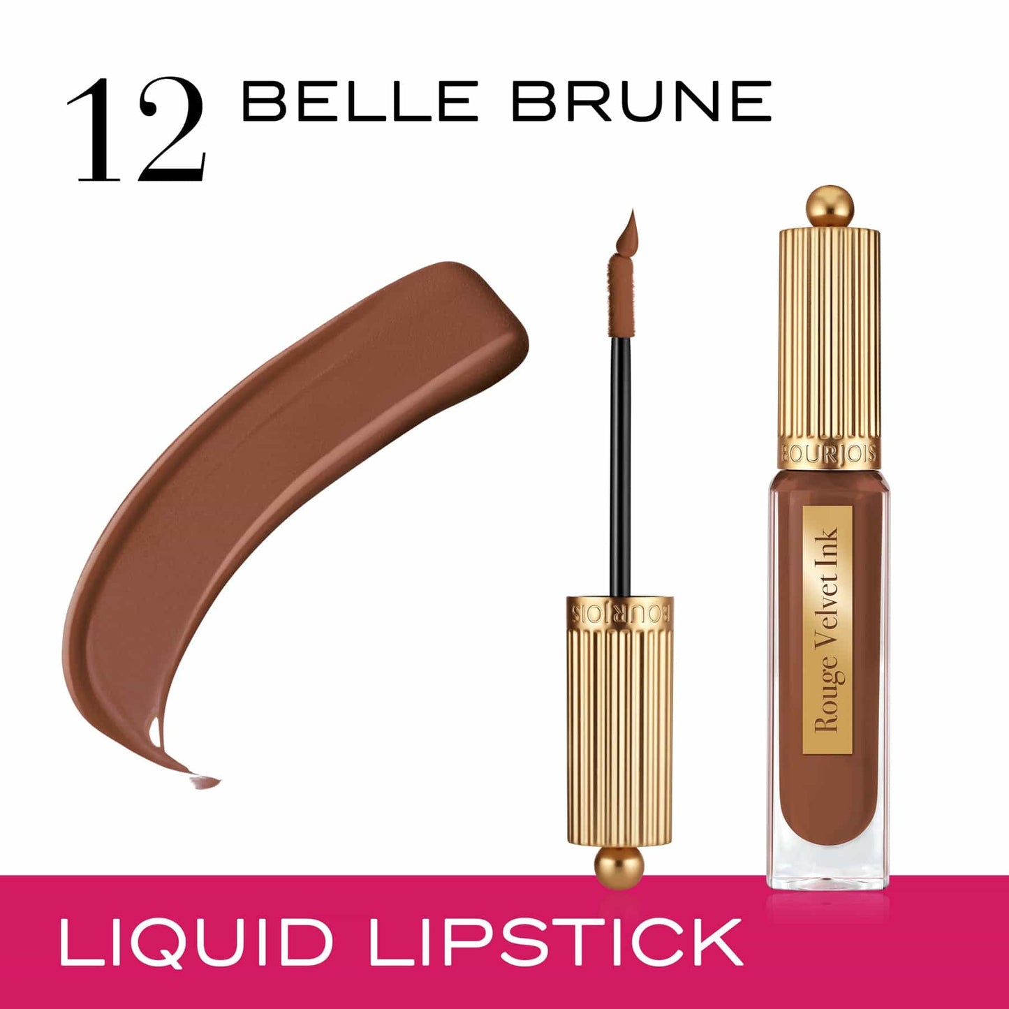 Rouge Velvet Ink Liquid Matte Lipstick 3.5ml 12 Beautiful Brunette|3.5ml