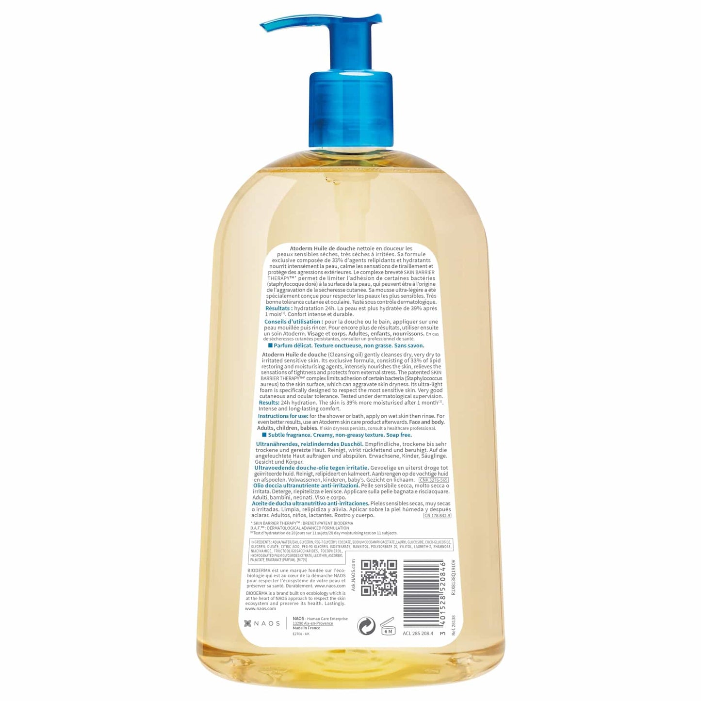 Atoderm Huile de Douche Cleansing Body Oil 1l