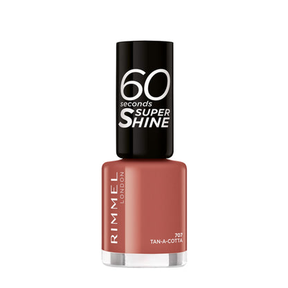 60 Seconds Super Shine Nail Polish 8ml 707 Tan-A-Cotta|8ml