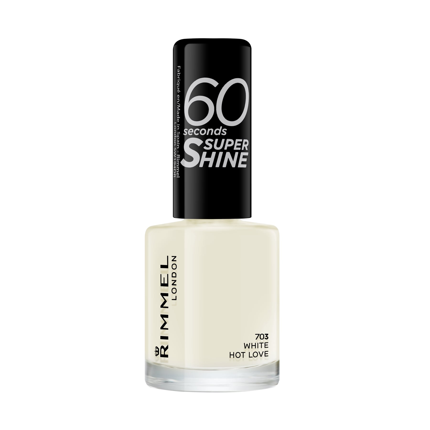 60 Seconds Super Shine Nail Polish 8ml 703 White Hot Love|8ml