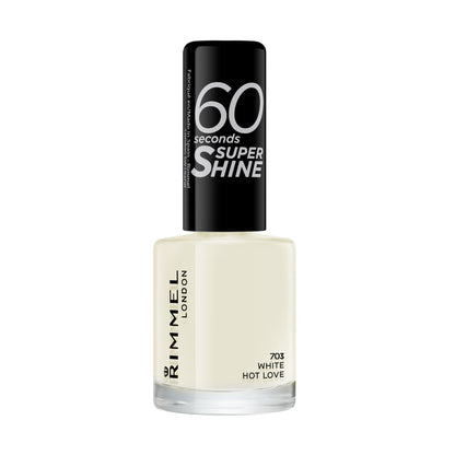 60 Seconds Super Shine Nail Polish 8ml 703 White Hot Love|8ml