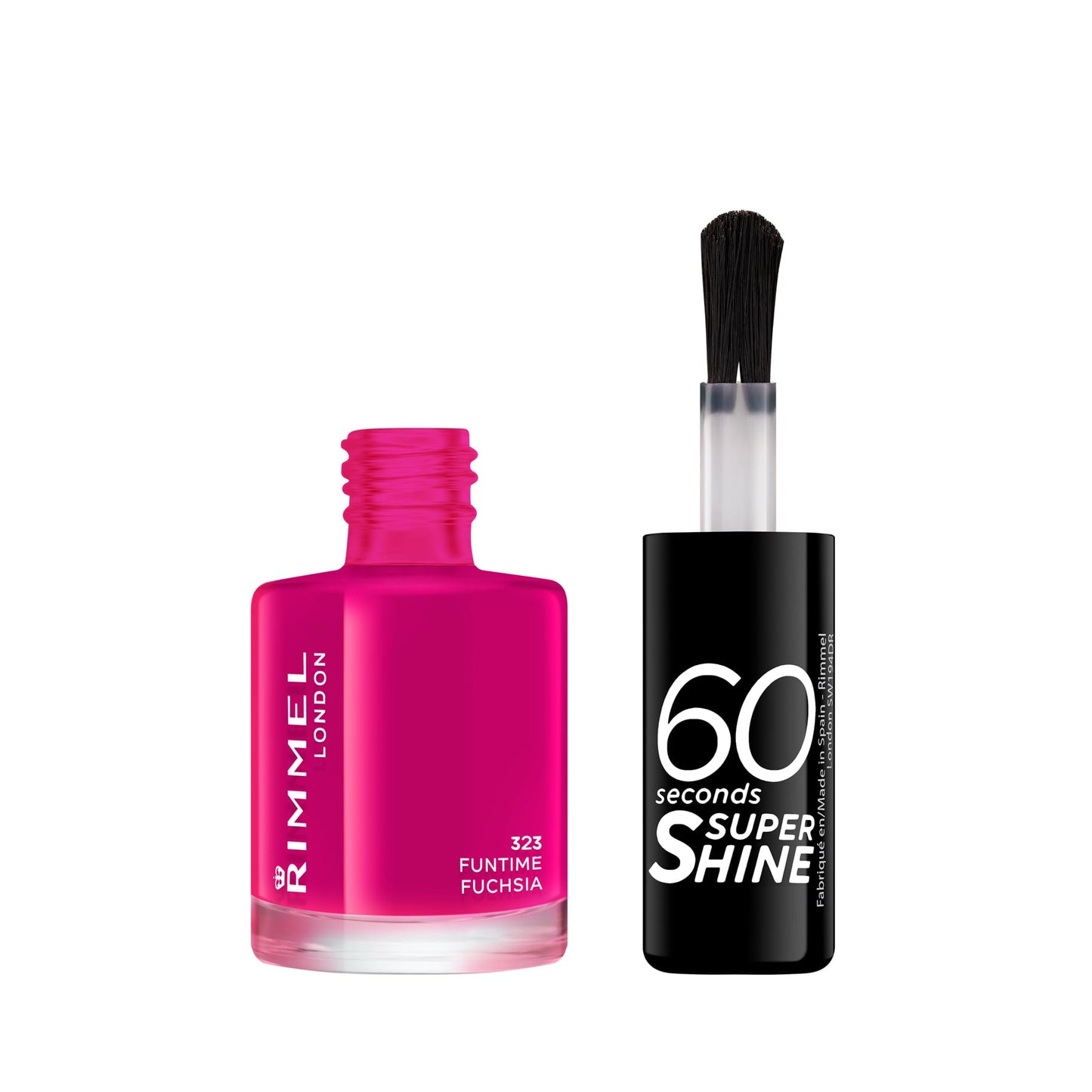 60 Seconds Super Shine Nail Polish 8ml 323 Funtime Fuchsia|8ml