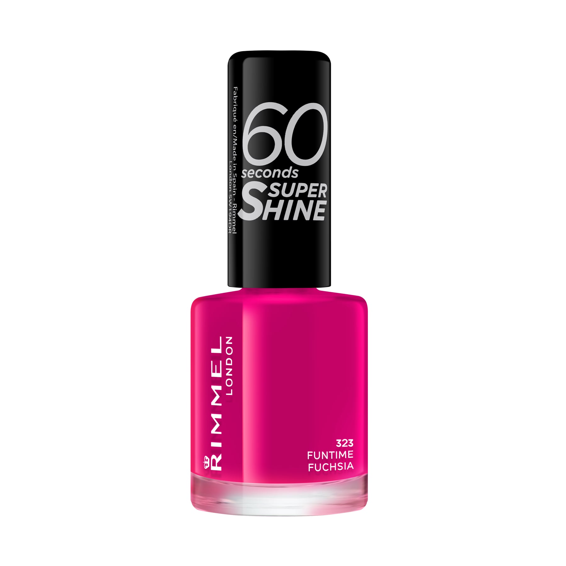 60 Seconds Super Shine Nail Polish 8ml 323 Funtime Fuchsia|8ml