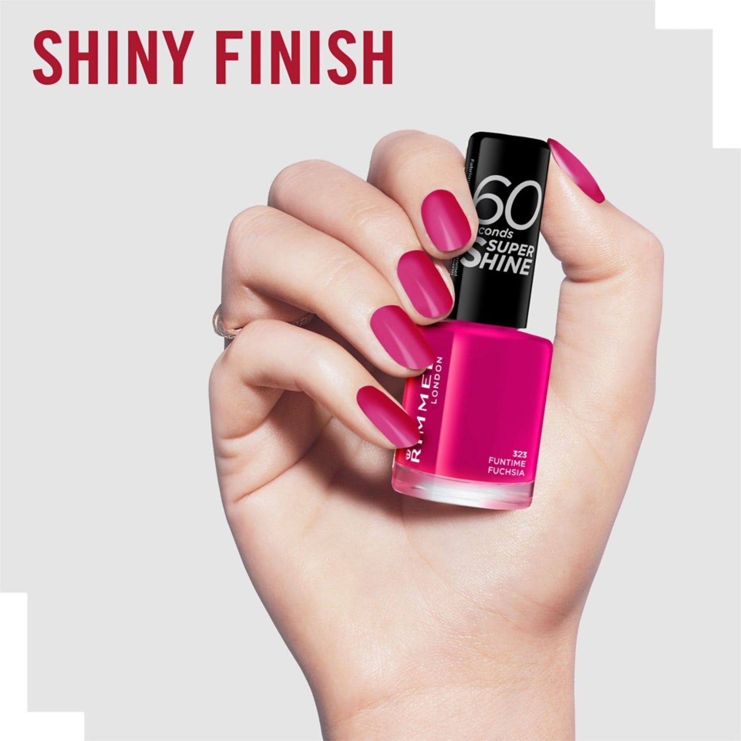 60 Seconds Super Shine Nail Polish 8ml 323 Funtime Fuchsia|8ml